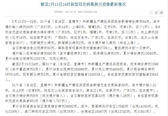 31省市新增26例重症涉8省市(31省区市新增确诊病例26例)
