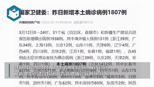 31省市新增12例无症状感染者及19例无症状/31省区市新增确诊42例 无症状38例