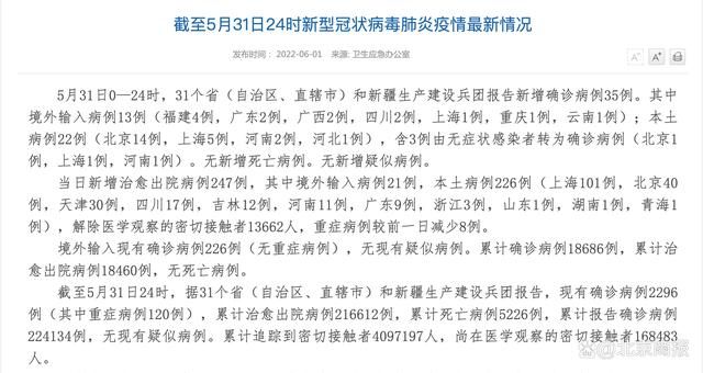 31个省份新增24例重症涉24省市/31省份新增24例确诊