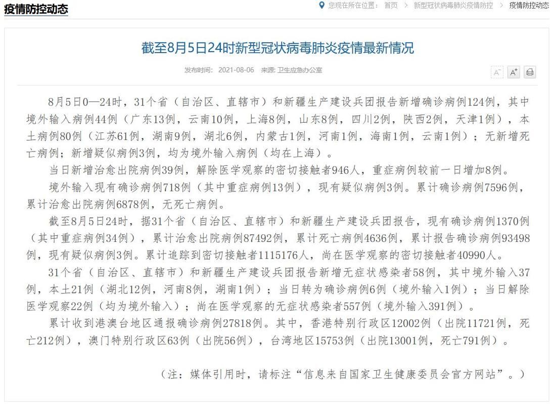  今日疫情31个省份新增情况:今日疫情各省数据